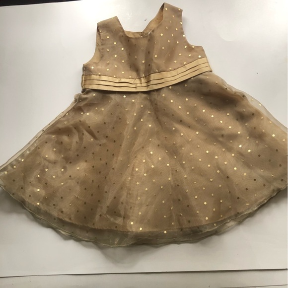 Gold Polka Dot Dress - Picture 1 of 9